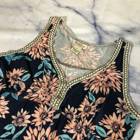 Lucky Brand Blue & Pink Floral Sleeveless Dress - Picture 3 of 8